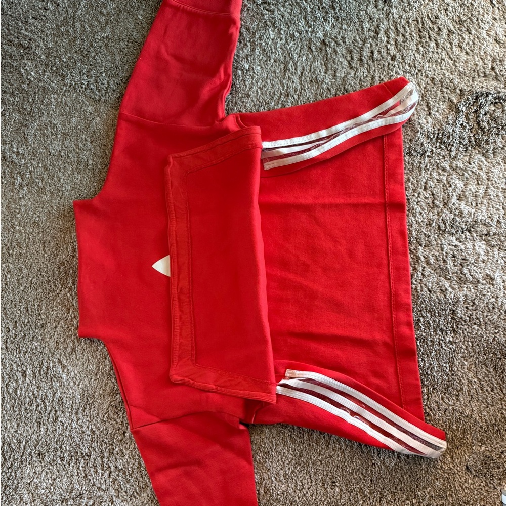Adidas Women's Red Sweatshirt mock neck - Picture 6 of 9